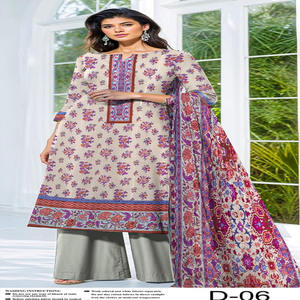 ชุดลำลองสไตล์ปากีสถานสำหรับผู้หญิง ชุดสาหรี่กะมีซสำหรับผู้หญิง ชุดฤดูร้อนสำหรับผู้หญิง เสื้อผ้าสไตล์อิสลามสำหรับสุภาพสตรี - Product Image 1