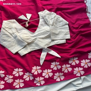 Fournisseur indien de magnifiques ensembles de sari et de blouse Hakoba en coton Khadi imprimé, qualité export, à prix de gros. - Product Image 1