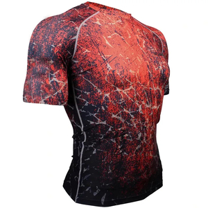 Rash Guard Performance Sportswear Compression Wear Rash Guard Comfortable Stretch Athletic Shirt Rash Guard Athletic Fit Workout - Product Image 2
