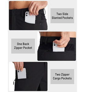Shorts de sport décontractés pour hommes, en tissu éponge, séchage rapide, anti-plis, brodés, avec ourlet fendu, taille haute élastique, respirants et amples - Product Image 5