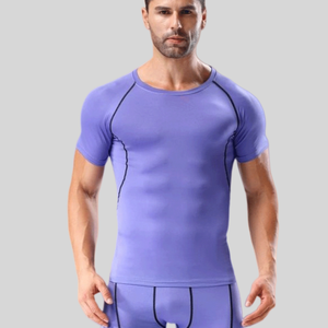T-shirt à manches longues col rond personnalisé en gros, respirant, pour entraînement sportif, avec logo personnalisé, séchage rapide, 100 % coton - Product Image 4