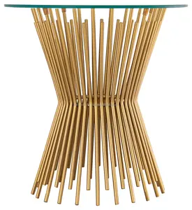 Minimalist Round Metal Coffee <b>Table</b> Modern Living Room Furniture Scandinavian Designer Metal Coffee <b>Table</b> Premium Furniture - Product Image 2