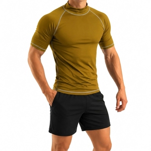 <b>Mens</b> Athletic <b>Compression</b> Top Lightweight Performance Rash Guard Stretch Fit Quick Dry Sports <b>Shirt</b> - Product Image 3