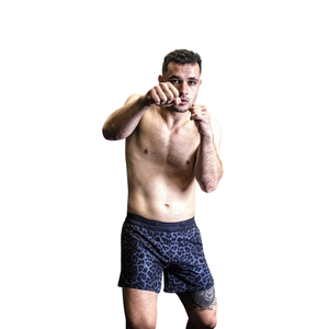 Men's Leopard Print Shorts Mid Waist Elastic Breathable Casual Short Shorts 100% <b>Polyester</b> Knitted Style - Product Image 4