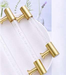 Modern Acrylic Door Pull <b>Knob</b> Drawer <b>Cabinet</b> Cupboard Kitchen Handle Drawer <b>Knobs</b> Hardware <b>Gold</b> Wardrobe Handles Furniture - Product Image 3