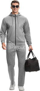 Conjunto Deportivo de 2 Piezas con Capucha para Hombre, 100% Algodón, Ligero, Transpirable, de Secado Rápido, Estampado Informal, Sólido, de Alta Calidad - Product Image 5