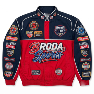 Chaqueta de Carreras Nascar Vintage para Hombre, Transpirable, de Poliéster/Algodón, para Verano, con Logotipo Bordado Personalizado, Venta al Por Mayor OEM - Product Image 5