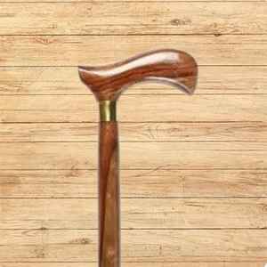 Bastón de Madera Pulida Hecho a Mano, Ecológico y Moderno, con Mango de Caña, Duradero y Elegante, Marca MN EXPORT - Product Image 1