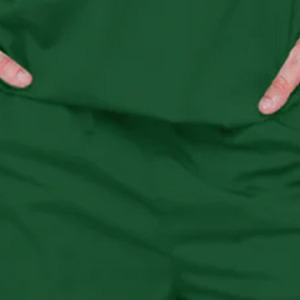 Ensemble de blouses et pantalons de travail pour hommes, vert uni, col en V, manches courtes, uniforme d'hôpital - Product Image 3