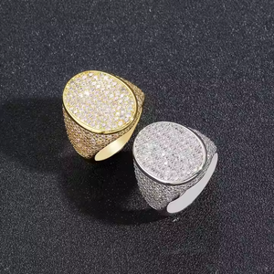 Exclusive 925 Sterling <b>Silver</b> Moissanite <b>Eternity</b> <b>Ring</b> Hip Hop Fashion Jewelry with Sparkling Diamond Look Finish Unisex - Product Image 5