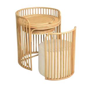 Juego de tocador de ratán más vendido con silla, venta al por mayor, fábrica de Vietnam, precios competitivos, tamaño personalizado - Product Image 2