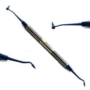 Dental Scaler Set 3Pcs Manual Knurled Grip Blue Metal <b>Teeth</b> <b>Cleaning</b> Instrument Class I Surgical <b>Tool</b> CE Shuja Surgico - Product Image 4