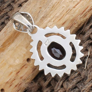 Natural Red Garnet Pendant 925 Sterling Silver AAA Quality Mozambique Platinum Plated <b>Vintage</b> Necklace January Birthstone - Product Image 5