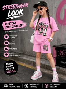 Ensemble de maillot de baseball rayé Los Angeles 79 unisexe, respirant, en polyester, avec <span class=keywords><strong>short</strong></span>, col rond, manches courtes, pour enfants, idéal pour l'été et le sport - Product Image 4