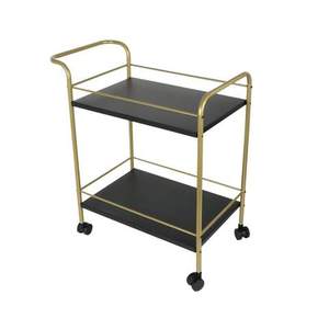 Vintage Style Wood Metal <b>Trolley</b> bar Cart for Home Catering Hotel Restaurant Kitchen Food Coffee Tea <b>Serving</b> <b>Trolley</b> Cart - Product Image 4