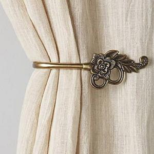 Attache de rideau antique en métal, attache de rideau de luxe, support de rideau de fenêtre, pour maison et hôtel, en laiton et aluminium - Product Image 6