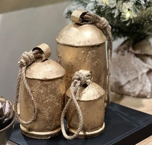 Ornement de cloche en métal de Noël pour arbre de Noël, fête de fin d'année, décoration festive saisonnière, accessoires - Product Image 3