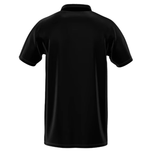 Men's Black <b>White</b> Color Blocked <b>Short</b> <b>Sleeve</b> Polo <b>Shirt</b> Casual Woven Style - Product Image 2