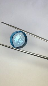 Natural Loupe Clean Blue Topaz Laser Cut AAA Quality Luster Perfect Polishing Available <b>Cheap</b> Price 16mm 16.41 Cts Third Party - Product Image 5