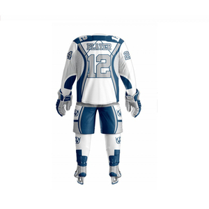 Comfortable Custom Size Ice Hockey Uniform OEM Service Sets High Quality Quick Dry Breathable Men's Adult Stock 100% Polyester - Product Image 3