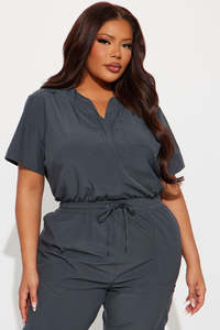 Women's Straight Leg Stretchable Waist Canvas Scrub Suits for <b>Doctors</b> and Nurses-Customizable Scrub <b>Sets</b> - Product Image 3