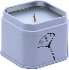Mini vela de tarro de cera de Metal de forma cuadrada para el hogar, decoración de boda y Navidad y propósito de regalo - Product Image 2
