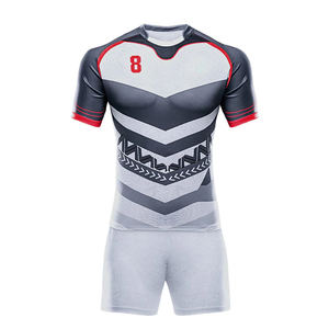 Conjunto de Uniforme de Rugby Unisex de Moda, Personalizado y Sublimado, Pantalones Cortos 100% Poliéster de Secado Rápido, Transpirable y de Alta Calidad para Adultos - Product Image 2