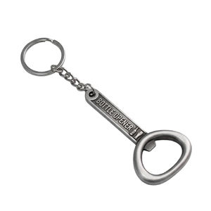 Porte-clés plat en métal portable 2-en-1, ouvre-boîte et ouvre-bouteille, avec design durable pour accessoires de bar et outils de cuisine - Product Image 1