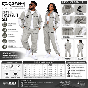 Men <b>women</b> gray white <b>tracksuit</b> set sporty full zip jacket matching pants autumn sportswear breathable polyester outdoor wear - Product Image 6