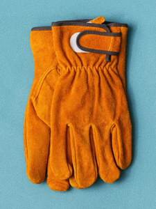 Guantes de Seguridad de Cuero Naranja, Largos hasta la Muñeca, Térmicos, Sin Forro, Estilo Sencillo, para Exteriores, Invierno, Ropa de Abrigo de Calidad, Fabricante Mayorista - Product Image 2