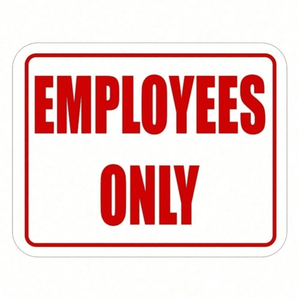 CIFbuy Targa per porta in metallo autoadesiva, solo per dipendenti, decorazione da parete con avvertenza per ufficio e attività commerciali, per il servizio di ritiro Temu - Product Image 1
