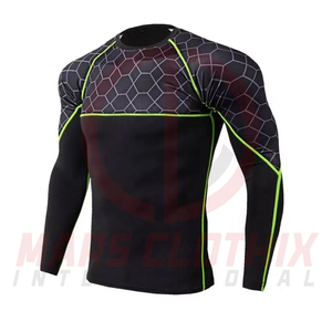 Top Seller Men Compression Wear Set Long Sleeve Compression Shirt and <b>Tight</b> Set for Workout Running Fitness - Product Image 2