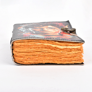 Premium <b>A5</b> Handmade Paper <b>Notebook</b> Stylish Boy Portrait Art Cardboard Cover 100 Pages | Eco Friendly Metal Lock Closure Journal - Product Image 2