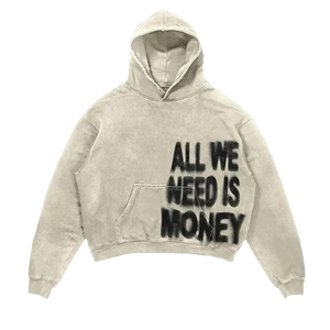 Sweat à capuche vierge premium épais en molleton de coton, personnalisable avec logo, vente en gros - Product Image 1