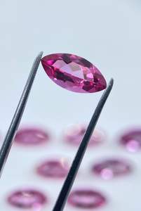 Topacio Rosa Facetado en Forma de Marquesa, Gema Suelta de 6x3mm, 8x4mm, 12x6mm, Calibrado, Lote para Joyería - Product Image 2