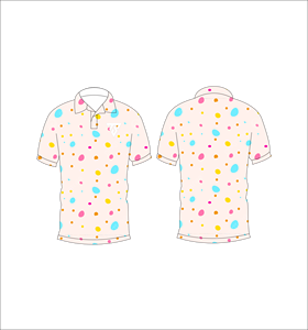 Camisa Polo Blanca para Hombre con Diseño de Puntos Multicolor, Sublimación Personalizada, Manga Corta, Verano, Casual, Transpirable, Ligera, para Golf - Product Image 3