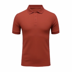Polo en piqué jaune à manches courtes pour homme, couleur unie, décontracté, tricoté, boutonné, coupe classique - Product Image 3