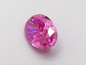 Diamant de laboratoire ovale 0,43 CT, violet vif fantaisie, certifié IGI, clarté VS1, polissage excellent, qualité supérieure CVD, pierre brute fine - Product Image 2