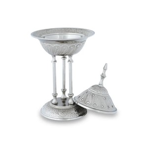 Luxury Brass <b>Bakhoor</b> Burner with Lid Arabic Incense Stand Decorative <b>Oud</b> Burner for Religious Home Decor - Product Image 3