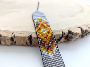 LIGHT WEIGHT VINTAGE CLASSY <b>Bead</b> <b>bracelet</b>,Ukrainian <b>bracelet</b> FOR GIFT , ANNIVERSARY - Product Image 2