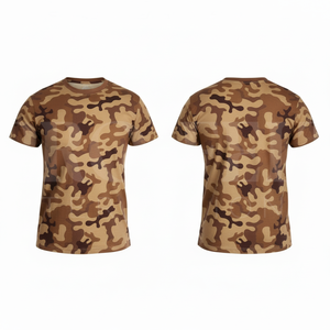 Camiseta de Manga Corta con Diseño de Camuflaje Personalizado, Ropa Casual para Exteriores, Cuello Redondo, Prenda de Verano para Hombre - Product Image 5