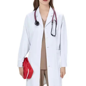 Vestes d'uniformes d'infirmières et blouses de laboratoire blanches personnalisées pour le personnel médical et pharmaceutique, avec logo imprimé – Meilleures ventes estivales - Product Image 1
