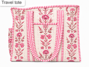 Sac fourre-tout spacieux en toile de coton imprimée PNM pour femme, idéal pour le shopping et la maison, expédié de Delhi - Product Image 2