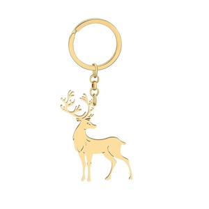 Elegant Gold Deer Keychain Premium Metal Animal <b>Key</b> <b>Ring</b> Luxury <b>Bag</b> Charm Gift for Men Women Car <b>Keys</b> Accessories - Product Image 1