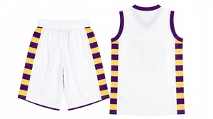 ชุดบาสเก็ตบอลแบบกำหนดเองสำหรับผู้ชาย – เสื้อและกางเกงขาสั้น – ชุดทีม OEM พร้อมพิมพ์หมายเลข ขายส่ง - Product Image 2
