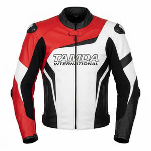 Custom Men's <b>Biker</b> Leather <b>Jacket</b> Motorcycle Racing | Motorbike Auto Racing Wear Online Sale - Product Image 2