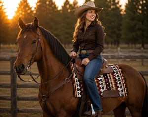 Manta de fieltro de lana tejida a mano marrón para caballo, estilo clásico ecuestre, para silla de montar western - Product Image 2