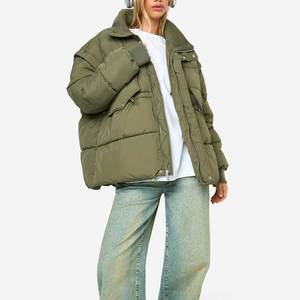 Women Puffer Coat <b>Winter</b> <b>Quilted</b> Hooded Bubble Jacket Long Sleeve Zipper Closure Casual Outdoor Warm Fashion Wear 2026 - Product Image 5