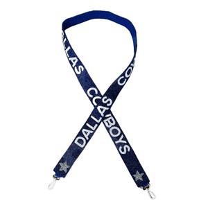 เครื่องประดับคริสตัล DALLAS Cowboys กระเป๋าเงินลูกปัดแก้วสไตล์อินเดียสีขาวทองและโลโก้ตามสั่ง - Product Image 1