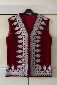 Mens Casual Traditional Afghani Woolen Waistcoat with Breathable Hand Embroidery for Autumn Festive Events Cultural Occasions - Product Image 4